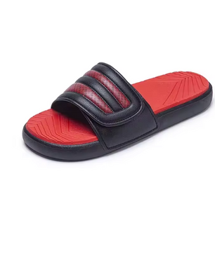 Summer New Magic Tape Trendy Slippers Wear-Resistant Anti-Slip Breathable Fashion Sports Slippers for Men Large Size Outdoor Sli