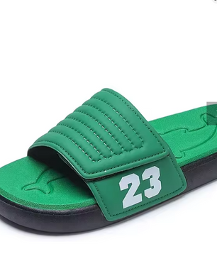 Summer New Magic Tape Trendy Slippers Wear-Resistant Anti-Slip Breathable Fashion Sports Slippers for Men Large Size Outdoor Sli