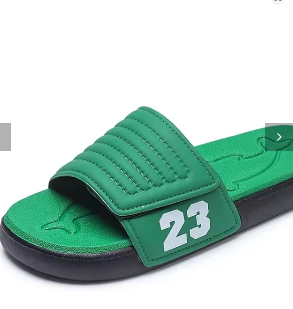 Summer New Magic Tape Trendy Slippers Wear-Resistant Anti-Slip Breathable Fashion Sports Slippers for Men Large Size Outdoor Sli