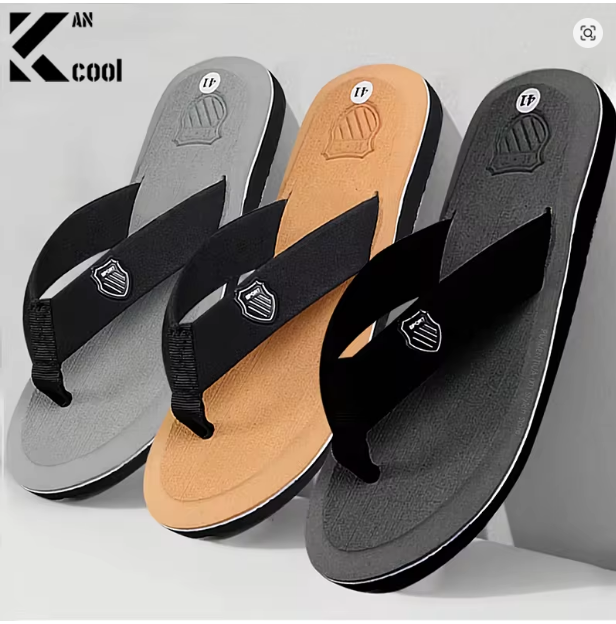 Men's Casual Flip Flops Fashion Beach Shoes Men Summer Non-Slip Flat Slides Mens Slippers Indoor House Shoes Man Male Slipper