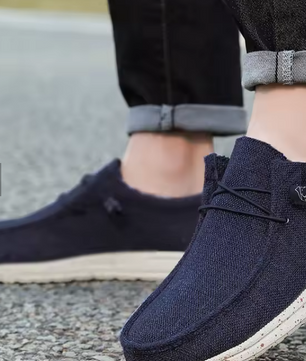 Men Casual Canvas Shoes Mens Loafers Breathable Slip on Flats Male Vulcanized Shoes Driving Shoes Plus Size 47 Walking Sneakers