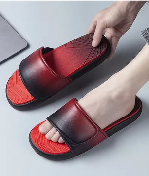 Summer New Magic Tape Trendy Slippers Wear-Resistant Anti-Slip Breathable Fashion Sports Slippers for Men Large Size Outdoor Sli