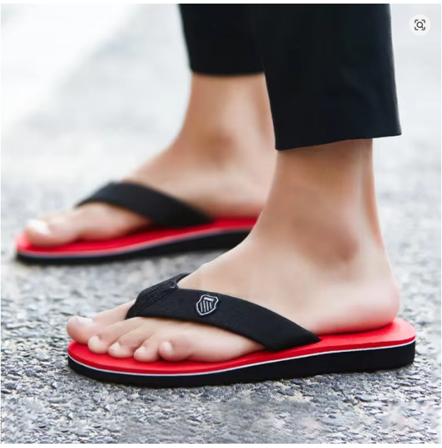 Men's Casual Flip Flops Fashion Beach Shoes Men Summer Non-Slip Flat Slides Mens Slippers Indoor House Shoes Man Male Slipper
