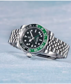 PAGANI DESIGN PD-1662 Luxury GMT Men Mechanical Wristwatch Sapphire Glass Stainless Steel 100M Waterproof Automatic Watches