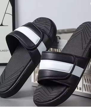 Summer New Magic Tape Trendy Slippers Wear-Resistant Anti-Slip Breathable Fashion Sports Slippers for Men Large Size Outdoor Sli