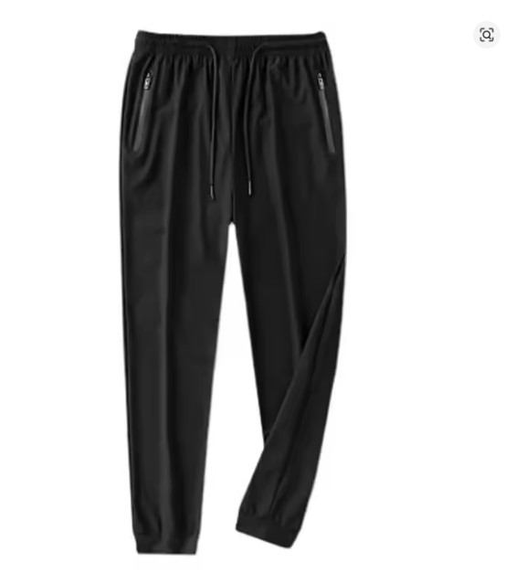 Men's Ice Silk Pants Summer Thin MeshCropped Pants Sports CasualtrousersStraight-LegLoose-FitPlus Size Air Conditioner PantsTren