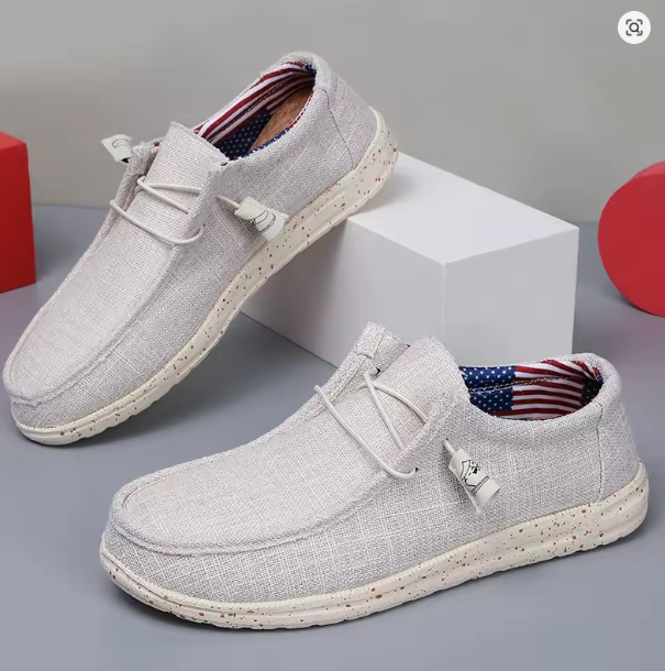 Men Casual Canvas Shoes Mens Loafers Breathable Slip on Flats Male Vulcanized Shoes Driving Shoes Plus Size 47 Walking Sneakers