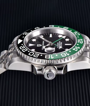 PAGANI DESIGN PD-1662 Luxury GMT Men Mechanical Wristwatch Sapphire Glass Stainless Steel 100M Waterproof Automatic Watches