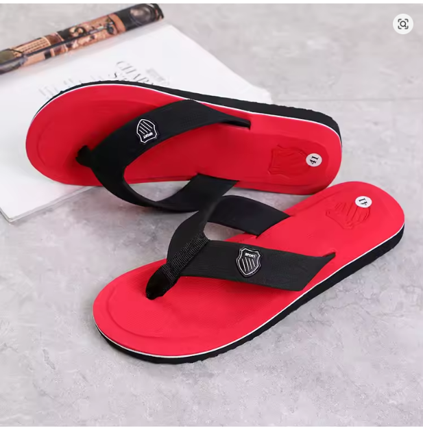 Men's Casual Flip Flops Fashion Beach Shoes Men Summer Non-Slip Flat Slides Mens Slippers Indoor House Shoes Man Male Slipper