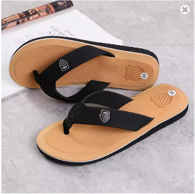 Men's Casual Flip Flops Fashion Beach Shoes Men Summer Non-Slip Flat Slides Mens Slippers Indoor House Shoes Man Male Slipper