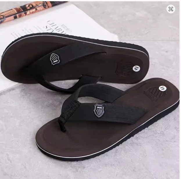 Men's Casual Flip Flops Fashion Beach Shoes Men Summer Non-Slip Flat Slides Mens Slippers Indoor House Shoes Man Male Slipper