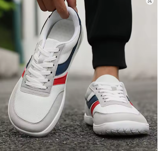 New Wide Toe Men Shoes Casual Versatile Soft Sole Wide Last Shoes Walking Sneakers Breathable Mesh Comfortable Barefoot Shoes