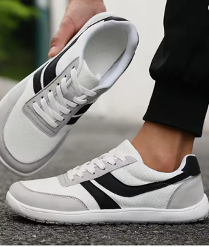 New Wide Toe Men Shoes Casual Versatile Soft Sole Wide Last Shoes Walking Sneakers Breathable Mesh Comfortable Barefoot Shoes