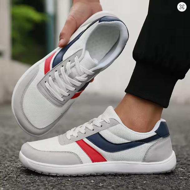 New Wide Toe Men Shoes Casual Versatile Soft Sole Wide Last Shoes Walking Sneakers Breathable Mesh Comfortable Barefoot Shoes