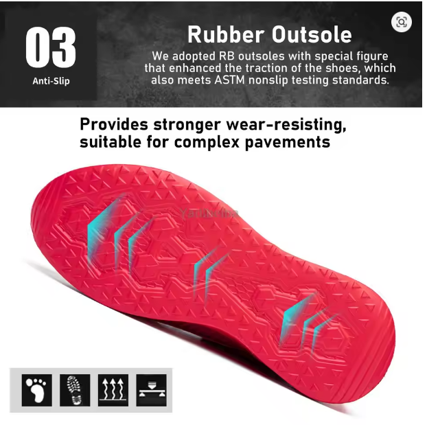 Steel Toe Safety Shoes for Men Women Lightweight Work Sneakers Puncture Proof Work Shoes Unisex Coustruction Safety Work Boots