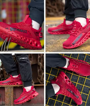 Steel Toe Safety Shoes for Men Women Lightweight Work Sneakers Puncture Proof Work Shoes Unisex Coustruction Safety Work Boots