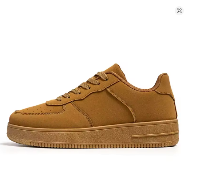 Low-Top Fashionable White Sneakers Pure Color Laced Board Shoes Four Seasons Leather Surface Sports Casual Men's Shoes