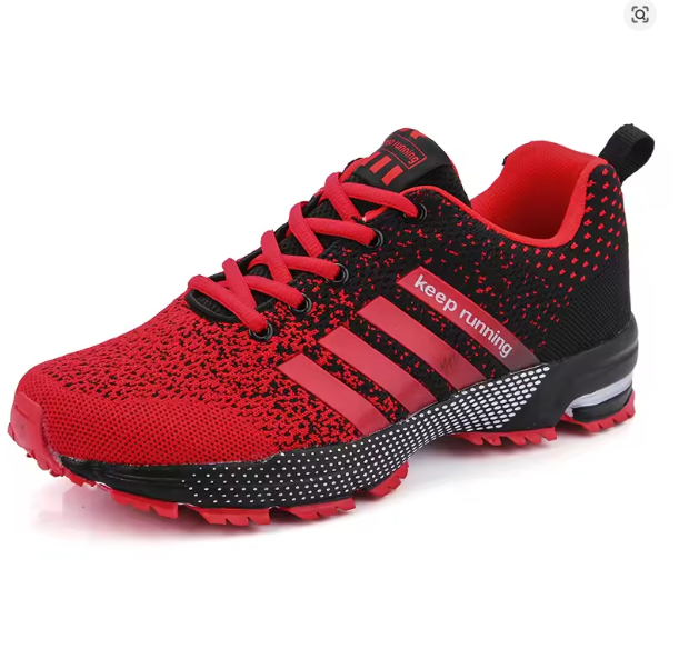 New men's and women's flying mesh surface spring summer breathable casual sports shoes flat vulcanized couple running big size48