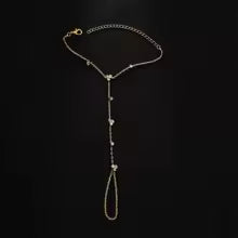 Summer New Rhinestone Flower Hand Back Bracelet Wedding Jewelry for Women Crystal Geometric Finger Bracelet Party Jewelry Gift