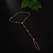 Summer New Rhinestone Flower Hand Back Bracelet Wedding Jewelry for Women Crystal Geometric Finger Bracelet Party Jewelry Gift