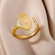 Ocean Starfish Shell Open Rings For Women Gold Color Stainless Steel Ring Summer Beach Aesthetic Waterproof Jewelry Gift